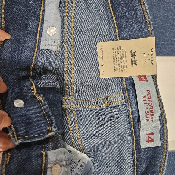 Levi's Boys 511 Slim Fit Performance Jeans - Adjustable Waist - Picture 4 of 5